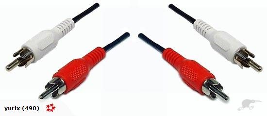 5M 2RCA Audio Cable Red-White colored *NEW* Carousel 1