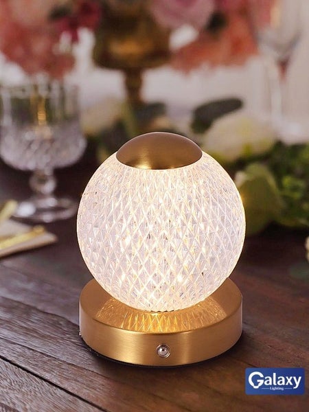 Brushed Brass With Crystal Table/Battery Light T210 Carousel 3