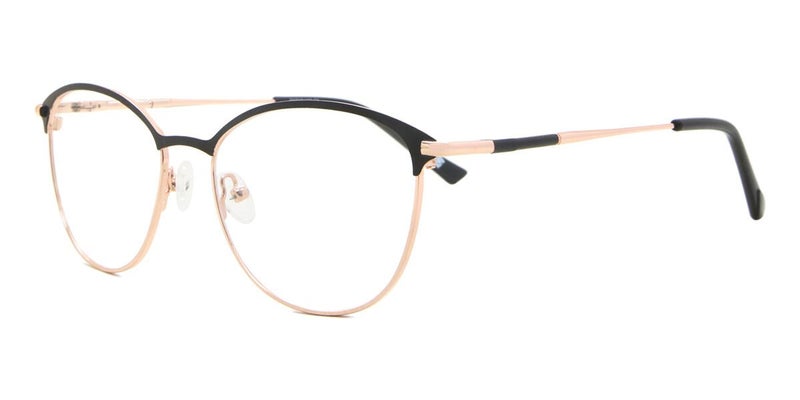 Full Rim Cat Eye Black Rose Gold SmartBuy Collection Helge 891A 54 Fashion Carousel 2