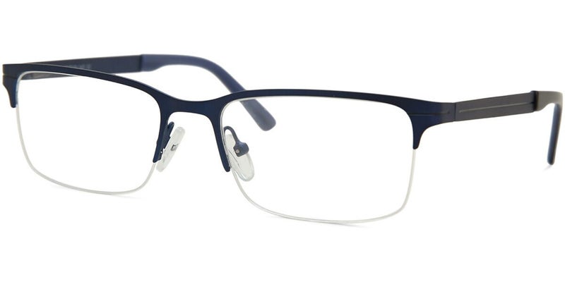 Semi Rimless Rectangle Blue SmartBuy Collection Jan Asian Fit 646B 53 Fashion Carousel 2