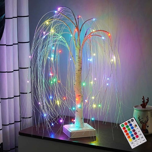 192 LED Willow Branch Lamp Dual Use for Home & Party Decor Carousel 1