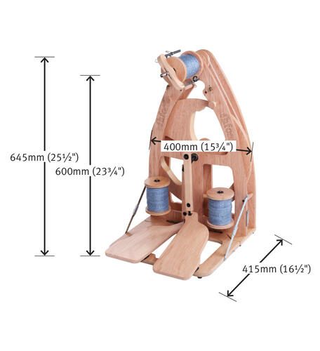 Ashford Joy Spinning Wheel 2 Double Treadle with carry bag Carousel 4
