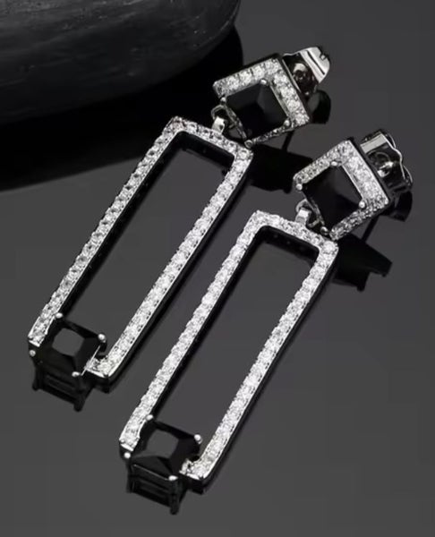 Women White & Black Cubic Zircon 6pcs Party Bridal Set Carousel 5