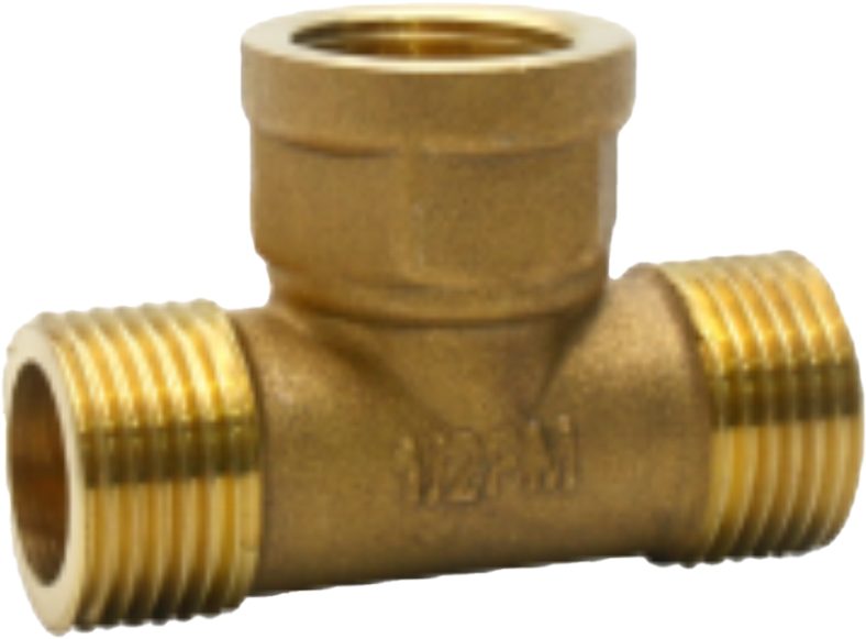 Brass T Fitting male/female T 1/2 inch MFM Carousel 1