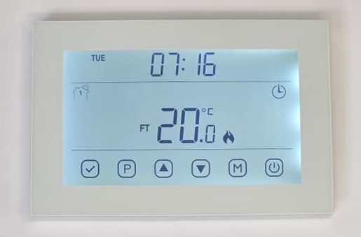 HT3 Underfloor Heating Thermostat - Horizontal White Carousel 1