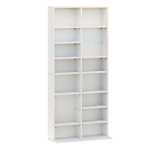 8 Tier CD/DVD Rack- White Carousel 8