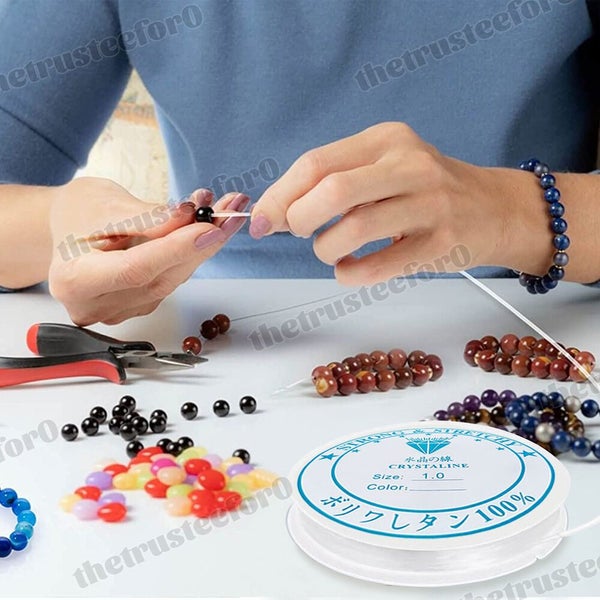 Stretch Elastic Cord String Bead Beading Jewellery Bracelet Clear Thread Line Carousel 2