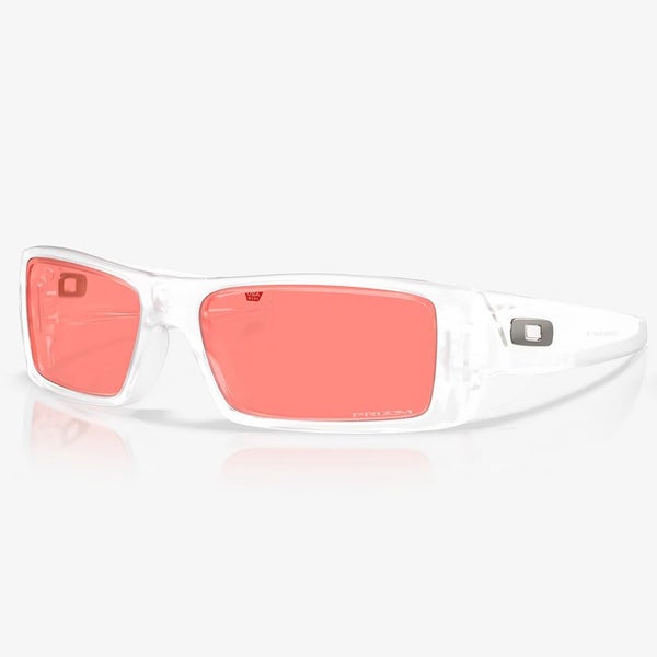 RRP $208.00 BRAND NEW Oakley Gascan Sunglasses - Matte Clear w PRIZM Peach Lens Carousel 1