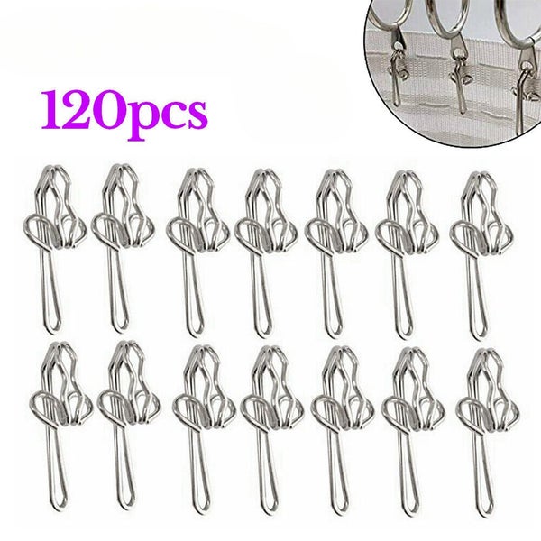 Curtain Gathering Hook 28mm Pencil Pleat Small Gather Metal Gather Hooks 120pcs Carousel 1