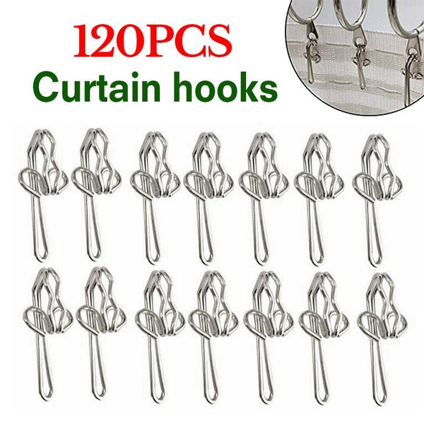Curtain Gathering Hook 28mm Pencil Pleat Small Gather Metal Gather Hooks 120pcs Carousel 2