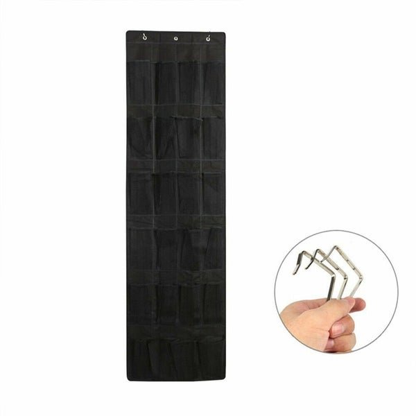 1PCx 24 Pockets Over Door Hanging Shoe Organiser Bag Storage Rack Hanger Holder Carousel 13