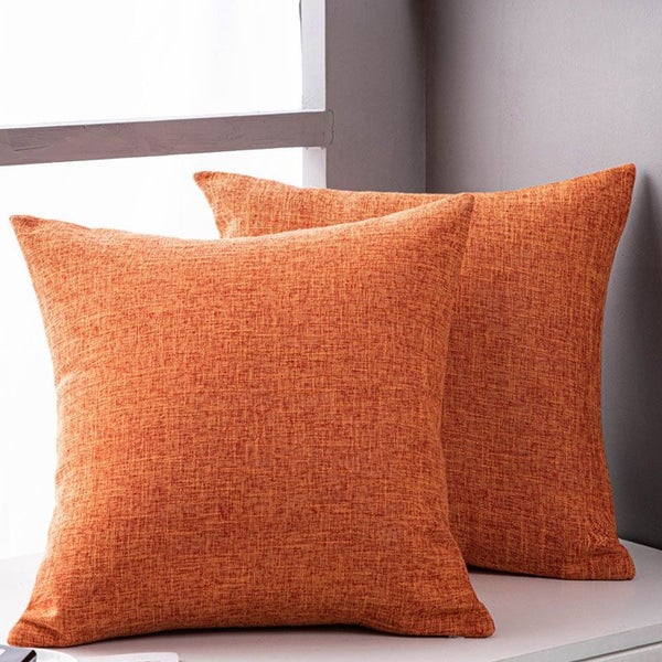 Linen Throw Pillow Cover - 2 Packs Carousel 8