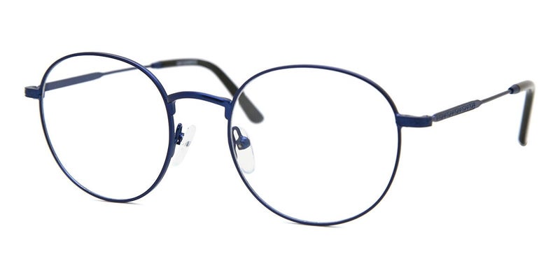 Full Rim Round Blue SmartBuy Collection Peakhurst Asian Fit 993E 50 Fashion Carousel 2