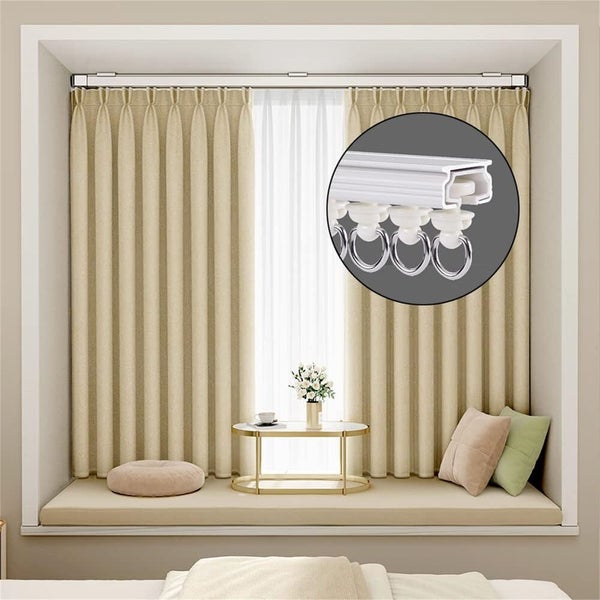 200X Curtain Track Glider Rail Curtain Hook Rollers Curtain Tracks Accessoy Carousel 2