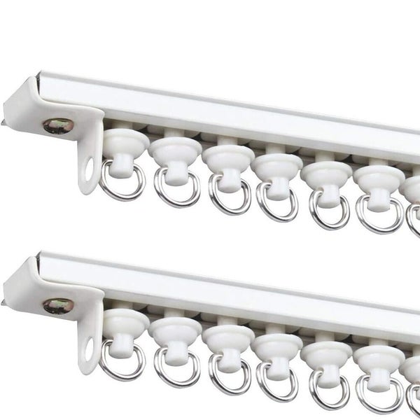 200X Curtain Track Glider Rail Curtain Hook Rollers Curtain Tracks Accessoy Carousel 8