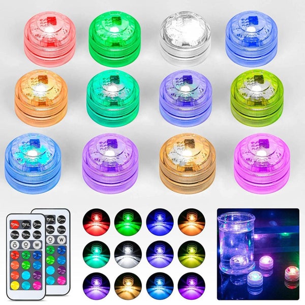 8x Fish Tank Submersible LED Lights Waterproof Aquarium RGB Light with Remote Carousel 1