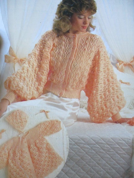 KNIT SPECTRUM~ "Knitting Pretty for Baby!"~ 23 Designs using 4 ply & DK Yarn! Carousel 9