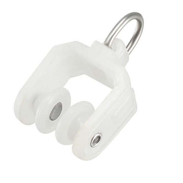 50PCS Curtain Track Rollers Twin Wheeled Carriers Drapery Rail Sliding Glider Carousel 2