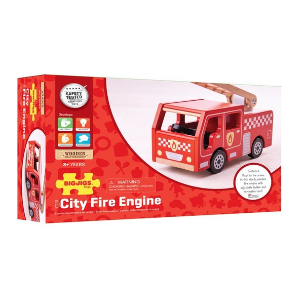 Bigjigs Toys City Fire Engine Carousel 6