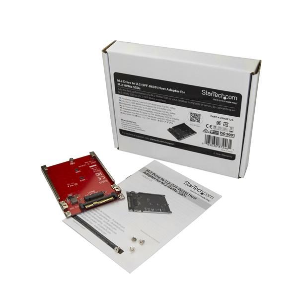 M.2 Drive to U.2 (SFF-8639) Host Adapter for M.2 PCIe NVMe SSDs Carousel 2