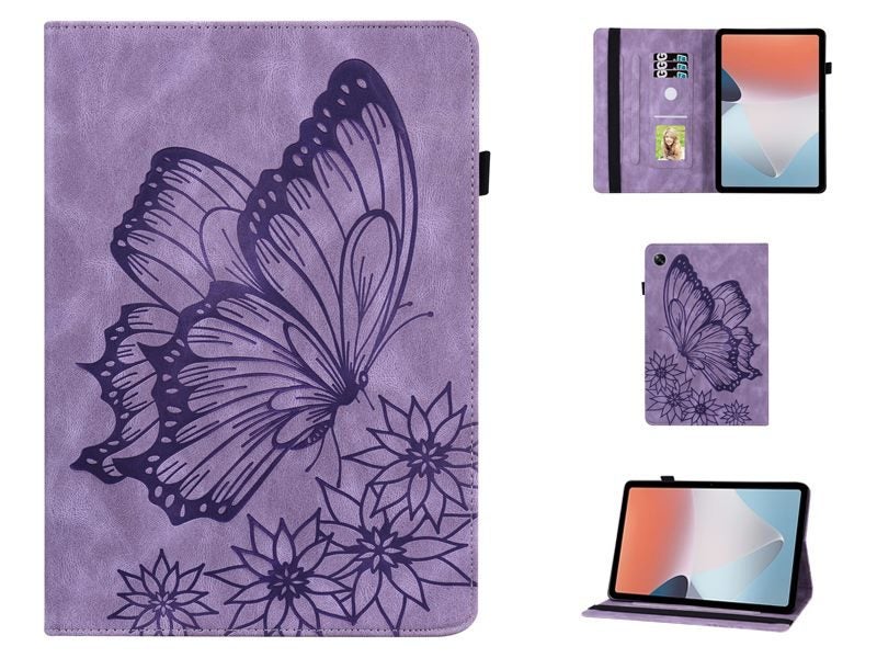 Embossed PU Leather Case Cover for OPPO Pad Air 10.36" 2022 Release Butterfly Carousel 1
