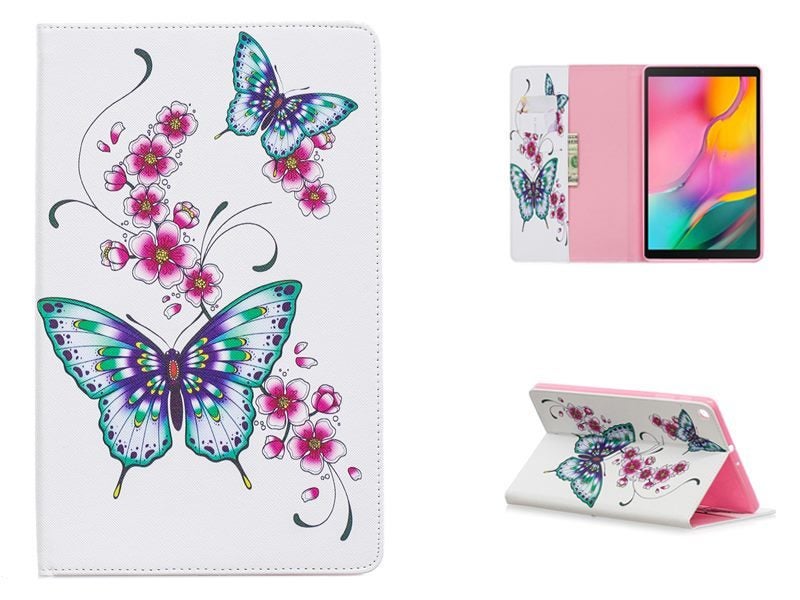 Tablet Case Cover for Samsung Galaxy Tab A 8.0" 2019 SM-T290/T295/T297 Butterfly Carousel 1