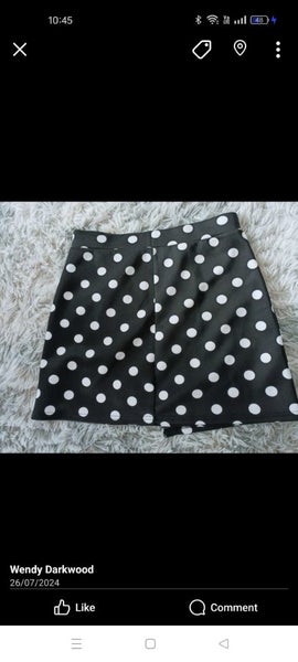 $1NR URBAN PRECINCT BLACK SPOTTED SKIRT Size S Carousel 2