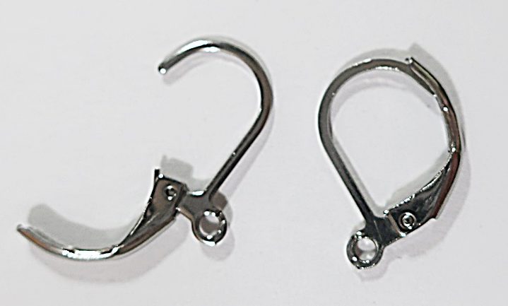 2 PAIRS STAINLESS STEEL PLATINUM LEVER BACK EARRINGS Carousel 1