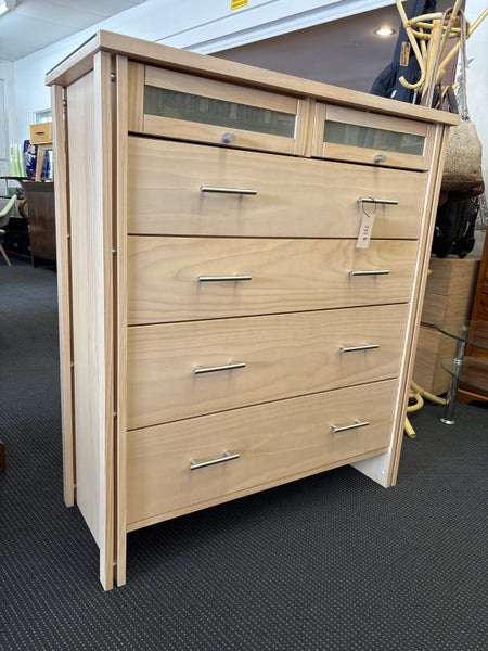 Beautiful Limewash NZ Pine 6Dr Tallboy Carousel 2