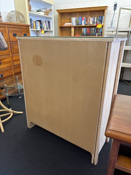 Beautiful Limewash NZ Pine 6Dr Tallboy Carousel 20