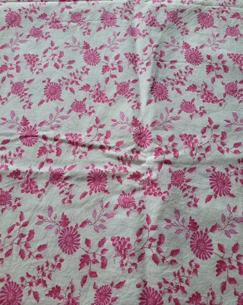 pink floral summer cotton fabric Carousel 2