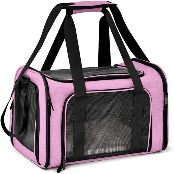 Elosung Xl Pink Portable Foldable Pet Carrier Bag Large Capacity Travel For 2 Sm Carousel 1