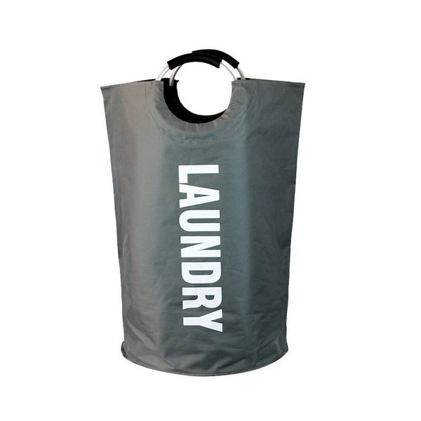 Elosung Dark Gray Large Capacity Double Oxford Fabric Laundry Hamper With Alumin Carousel 1