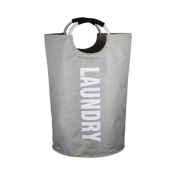Elosung Light Gray Large Capacity Double Oxford Fabric Laundry Hamper With Alumi Carousel 1