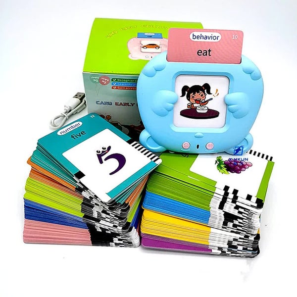 Elosung Blue Bear Shaped Early Education Card Reader Interactive Learning Toy Wi Carousel 2