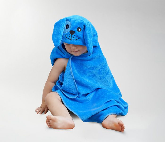 Mum 2 Mum: Kiddie Towel - Teal Dog Carousel 3