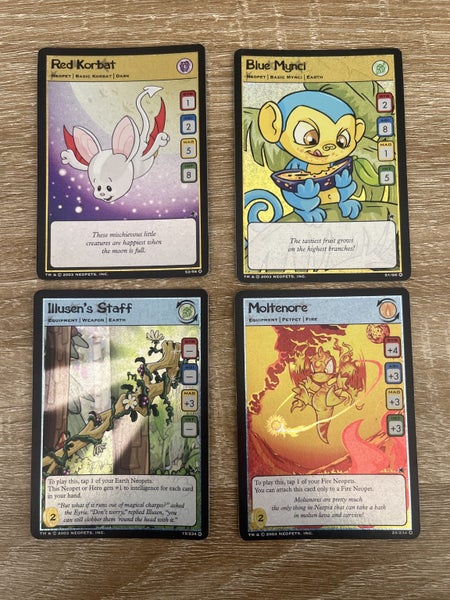 4 x Retro Rare 2003 NeoPets Halos Carousel 1