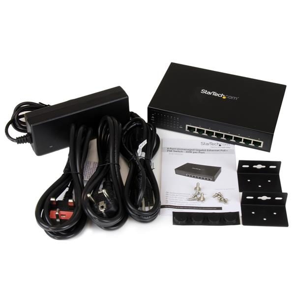 8 Port Unmanaged Industrial Gigabit Power over Ethernet Switch - 802.3af/at PoE+ Carousel 2