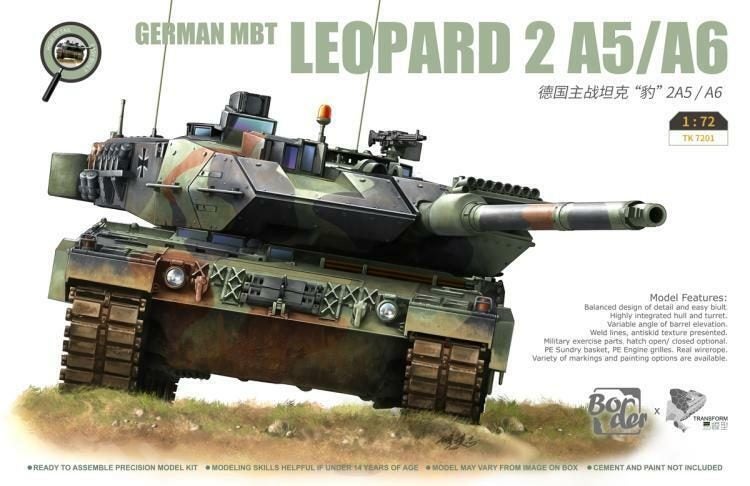 German MBT Leopard 2A5/A6 Border Model | No. TK-7201 | 1:72 Carousel 1