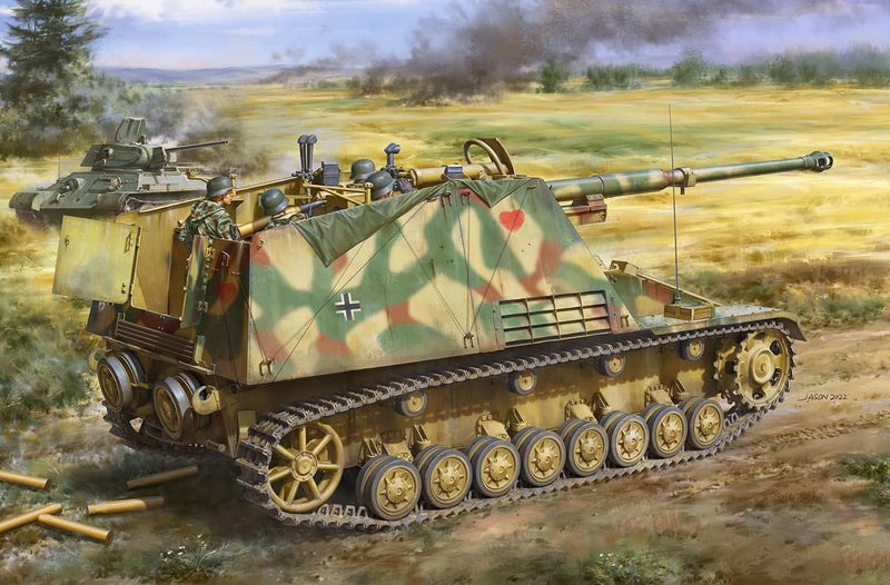 Sd.Kfz. 164 Nashorn Early/Command w/4 figures Border Model | No. BT-024 | 1:35 Carousel 1