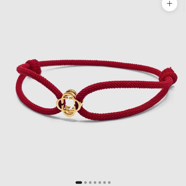 Craftd London - Red Clover Cord Bracelet Carousel 2
