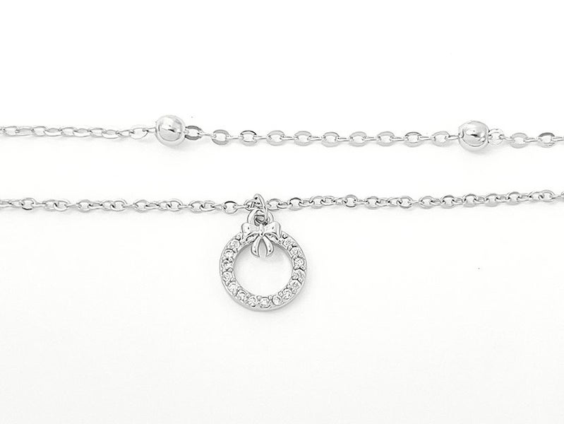 Exquisite Zirconia-Inlaid Platinum Fashion Anklet Carousel 1