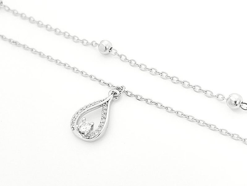 Exquisite Zirconia-Inlaid Platinum Fashion Anklet Carousel 2