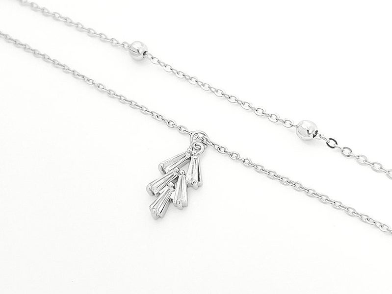 Exquisite Zirconia-Inlaid Platinum Fashion Anklet Carousel 2