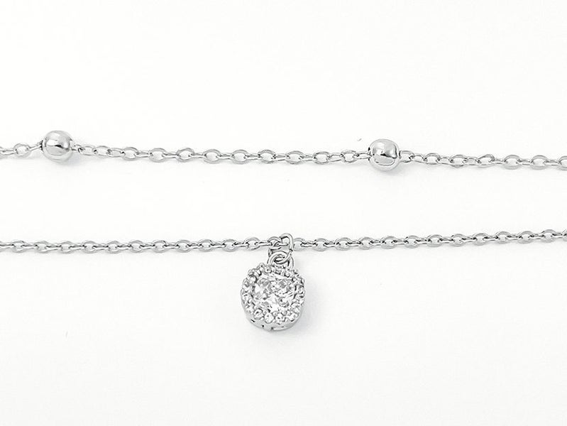 Exquisite Zirconia-Inlaid Platinum Fashion Anklet Carousel 1