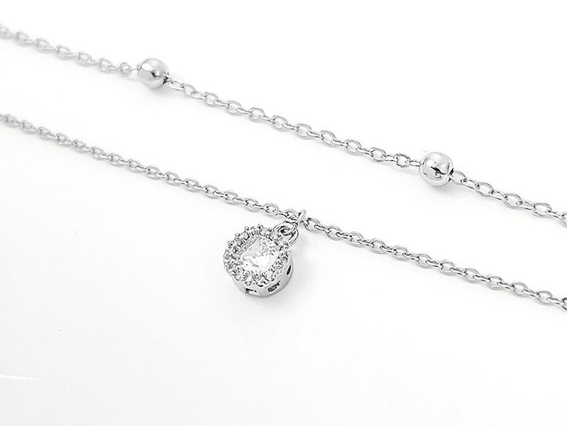 Exquisite Zirconia-Inlaid Platinum Fashion Anklet Carousel 2