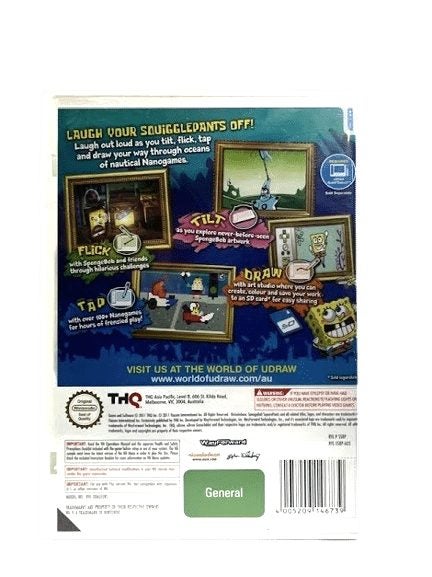 SPONGEBOB SQUIGGLEPANTS (uDraw Wii Edition) *MINT COMPLETE* Carousel 6