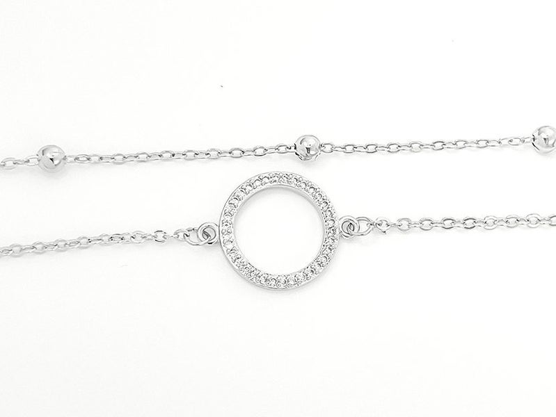White Gold and Zirconia Elegant Bracelet Carousel 2