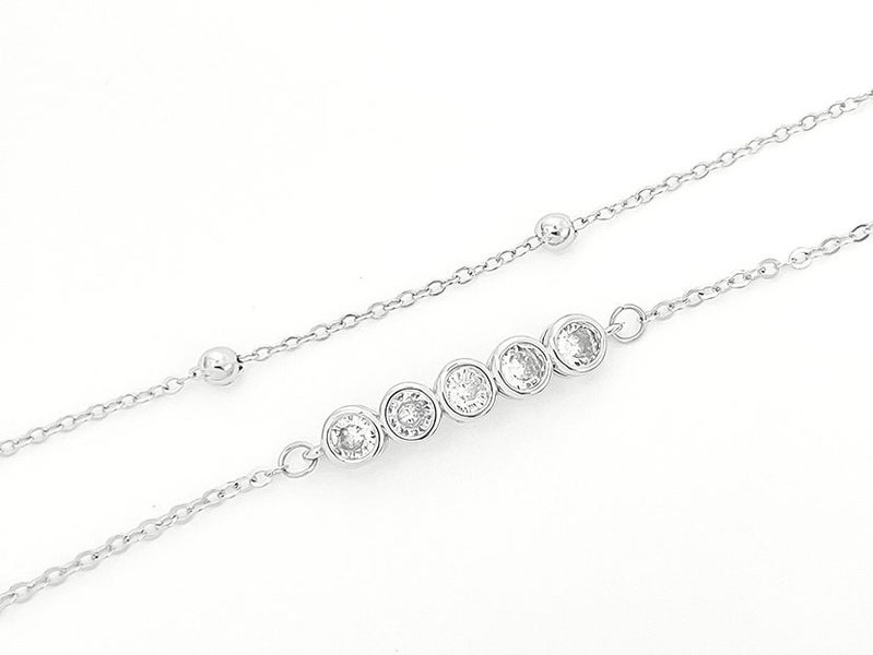 White Gold and Zirconia Elegant Bracelet Carousel 1
