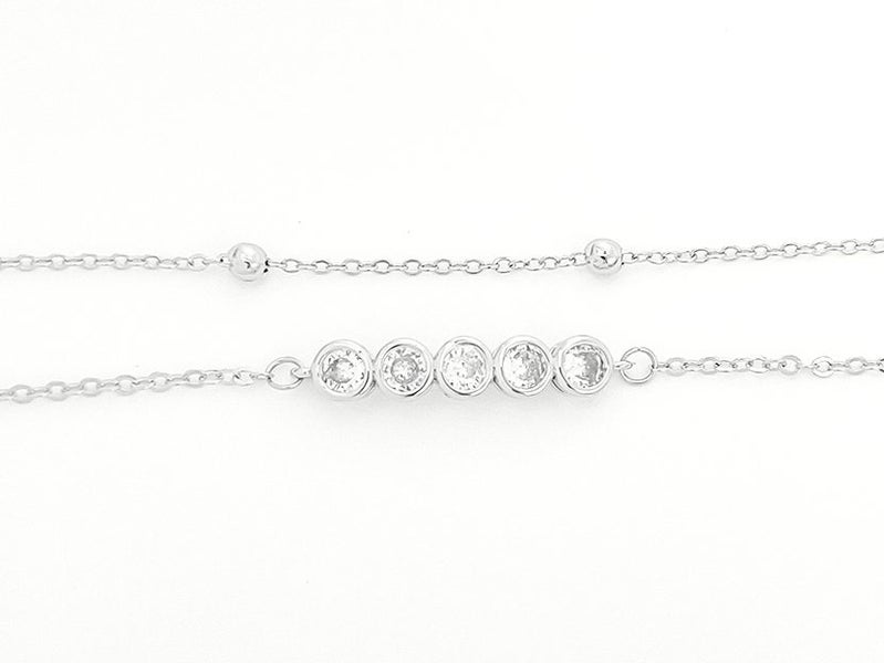 White Gold and Zirconia Elegant Bracelet Carousel 2